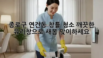 종로구 연건동 창틀 청소, 깨끗한 유리창으로 새봄 맞이하세요!
