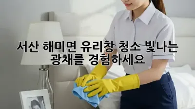 서산 해미면 유리창 청소, 빛나는 광채를 경험하세요!