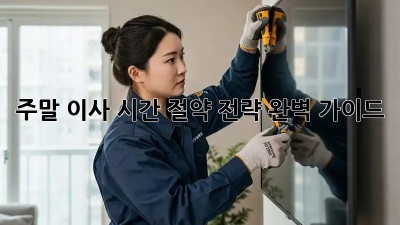 주말 이사, 시간 절약 전략 완벽 가이드!